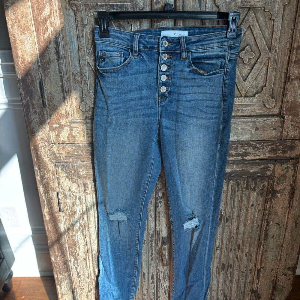 KanCan Women's Distressed Blue Skinny Jeans